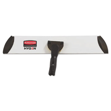 Rubbermaid® Commercial Executive Microfiber Single-sided Flat Mop Frame, 3.5w, 18l, Black-silver freeshipping - TVN Wholesale